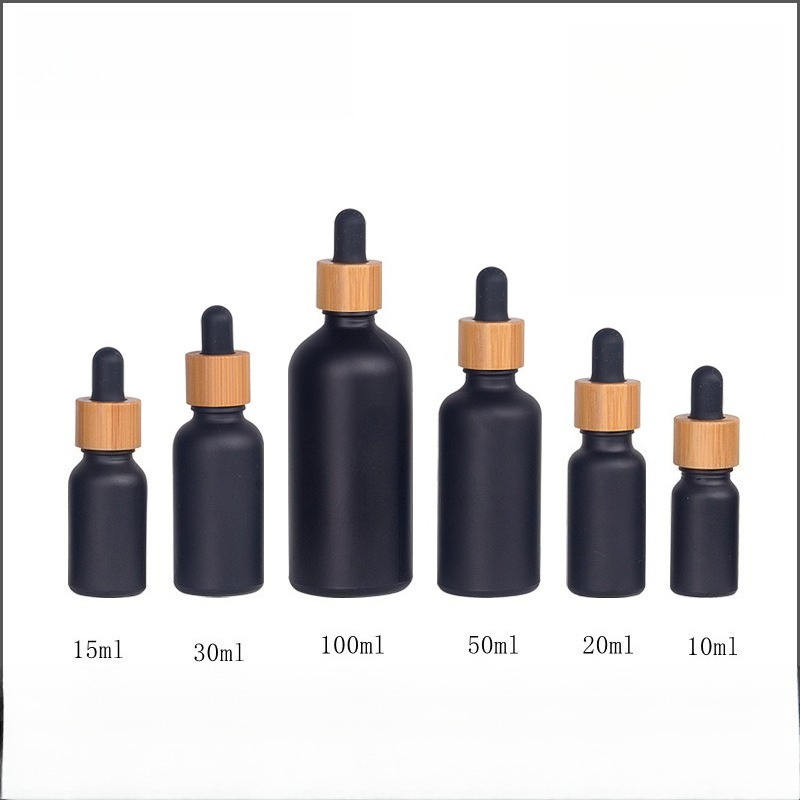 Juice Bottle Dropper - 2/5/10pcs 5/10/15/20/30/50/100ml 매트 블랙 에센셜 오일