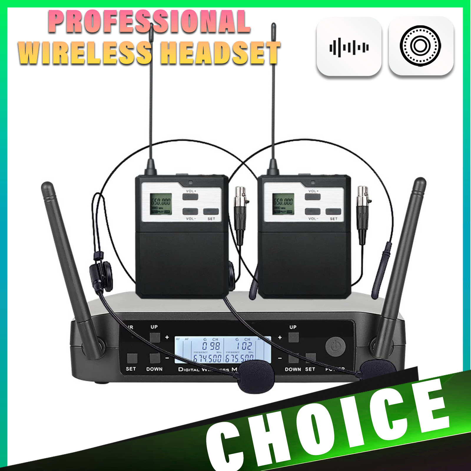 Shure Mic Sm58 - UHF 무선 헤드셋 마이크, 교사 연설