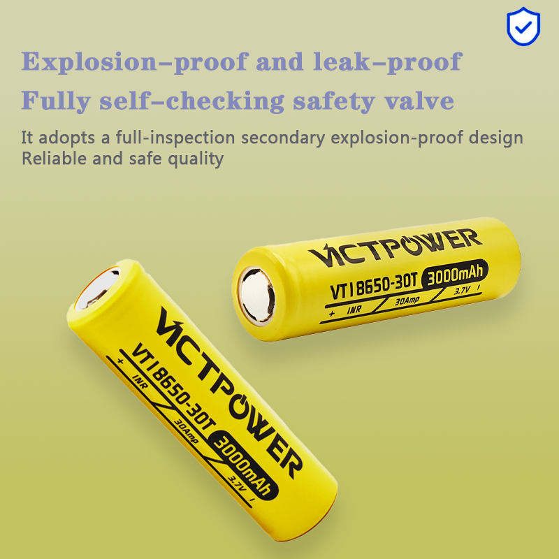 Vape Battery 18650 - 30A 연속 배출 Vicpower 18650-30T 3000mAh
