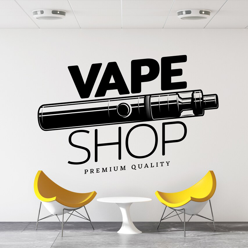 Vaping Store - Vape 상점 벽 데칼 창 스티커,