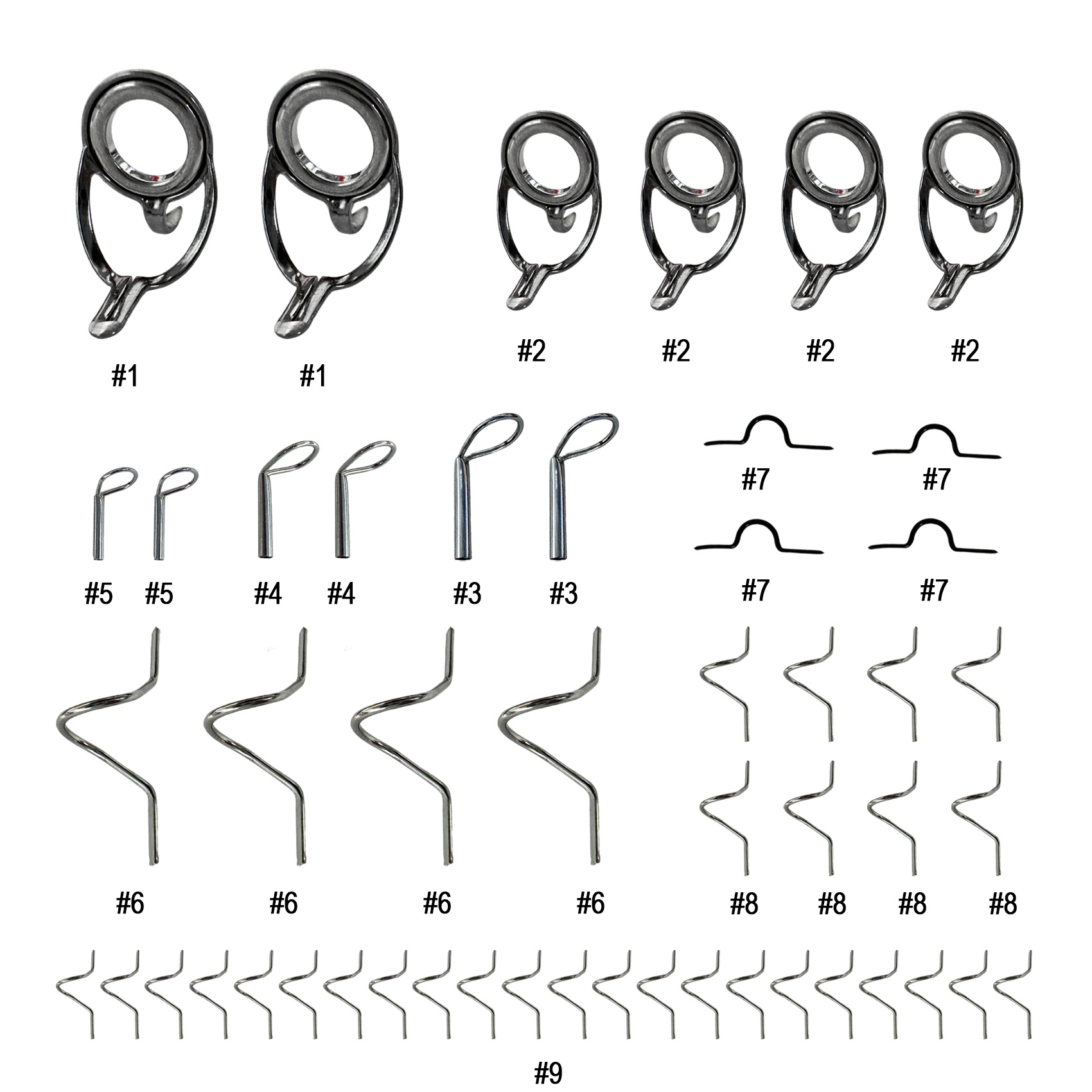 Mesh Coil Strip - 낚싯대 가이드 수리 키트 세트 –