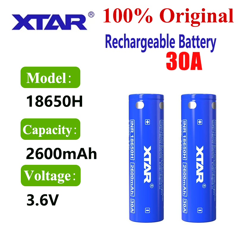Vape Battery 18650 - 기존 XTAR 18650 2600mah 배터리 CDR