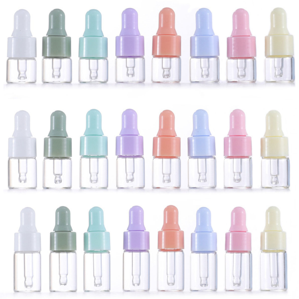 Juice Bottle Dropper - 8개입 1/2/3/5ml 투명 유리 드로퍼 병