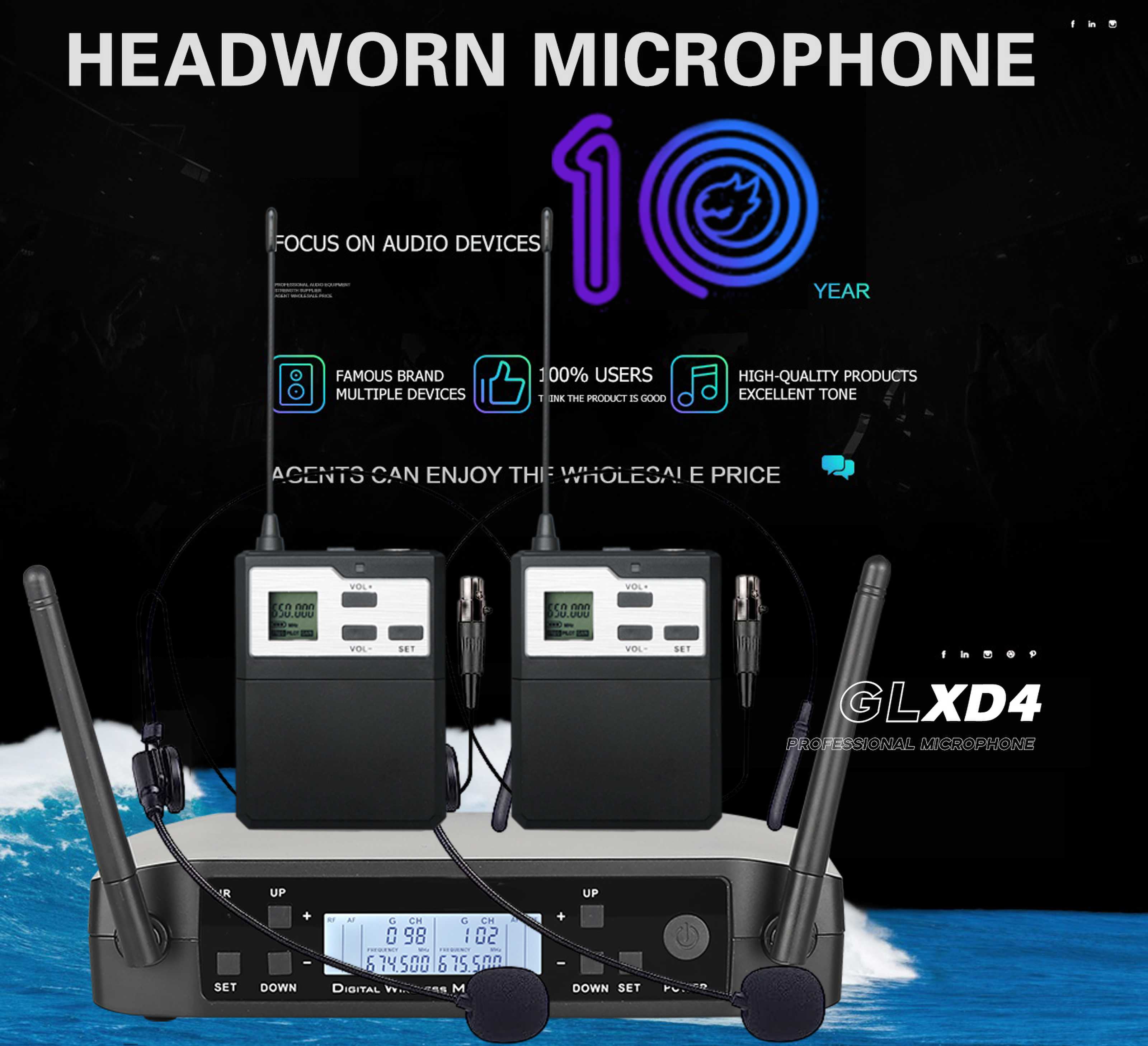 UHF 무선 헤드셋 마이크, 교사 연설 및 KTV 노래 - Shure Mic Sm58 리뷰 및 가격