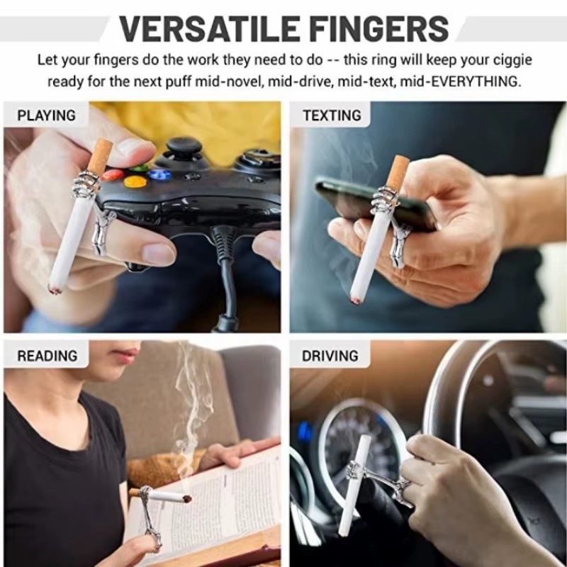 재미있는 담배 손가락 홀더 흡연 링 랙 빈티지 손뼈 모 - Vape Ring 리뷰 및 가격