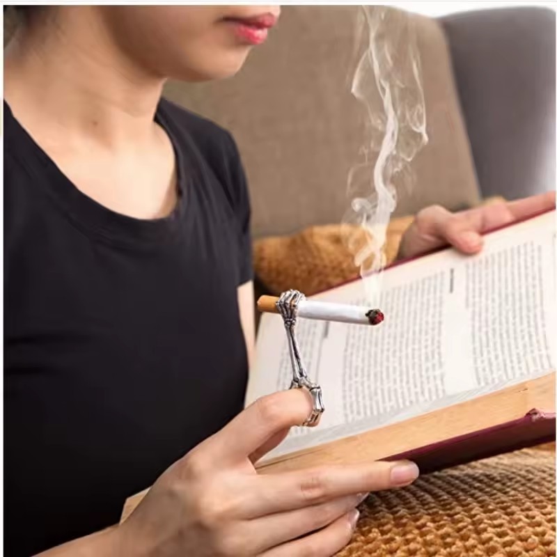 재미있는 담배 손가락 홀더 흡연 링 랙 빈티지 손뼈 모 - Vape Ring 리뷰 및 가격