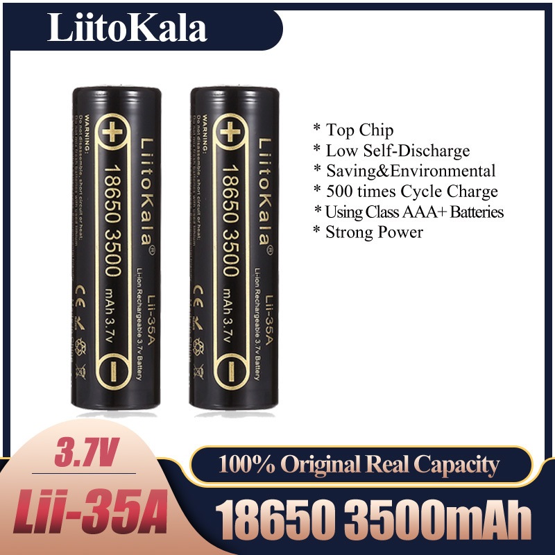 2-10pcs LiitoKala Lii-35A 1865 - Vape Battery 18650 리뷰 및 가격