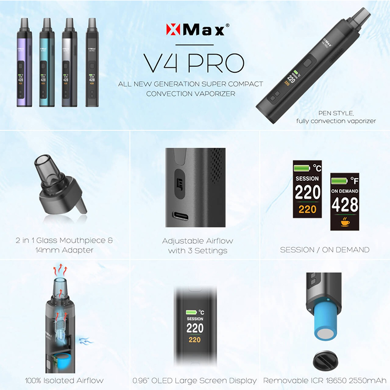 새로운 오리지널 XMAX V4 Pro 2-in-1 건조 - Vape Battery 18650 리뷰 및 가격