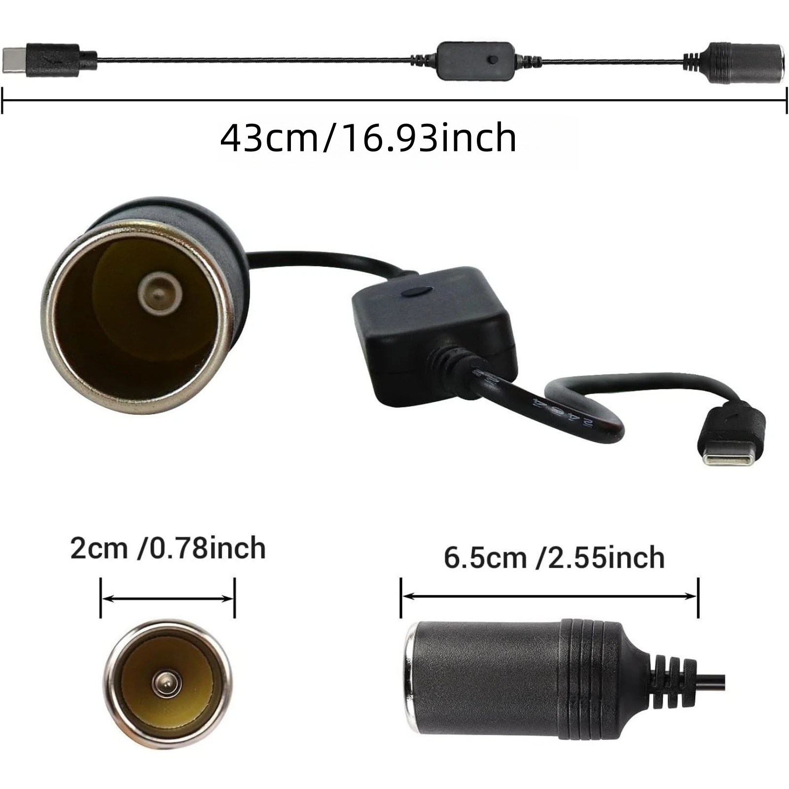 1개 USB-C to 12V 차량용 시가잭 소켓 USB - Accessories Experts Vape 리뷰 및 가격