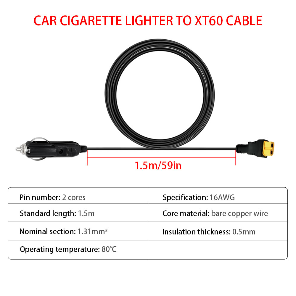 XT60 16AWG 플러그 자동차 시가 라이터 휴대용  - Accessories Experts Vape 리뷰 및 가격